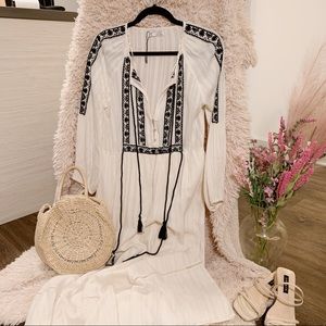 SOLD- ZARA Bohemian Long Sleeve Maxi Dress